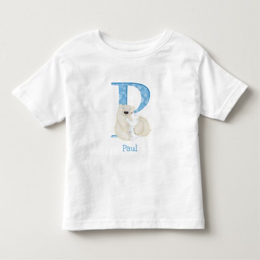Dierlijke ABC P is voor polair beer T-shirt (Voorkant)