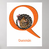 Dierlijke ABC Q is voor dubbeldruk Poster (Voorkant)