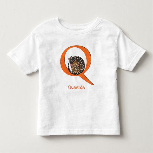 Dierlijke ABC Q is voor quoll T-shirt (Voorkant)