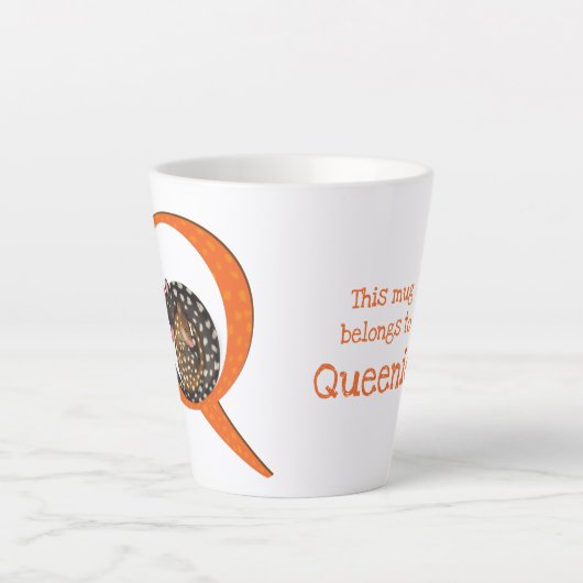 Dierlijke ABC Q is voor quolllatte mok (Voorkant)