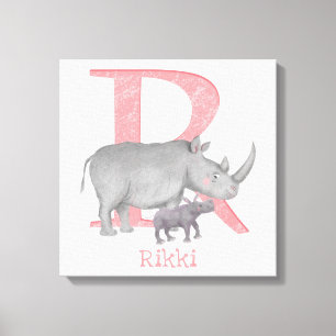 Dierlijke ABC R is bestemd voor de afdruk van het Canvas Afdruk
