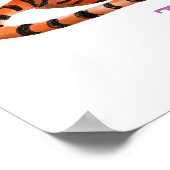 Dierlijke ABC T is bestemd voor tijgerafdrukken Poster (Hoek)