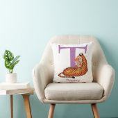 Dierlijke ABC T is voor tijgerkussen Kussen (Stoel)