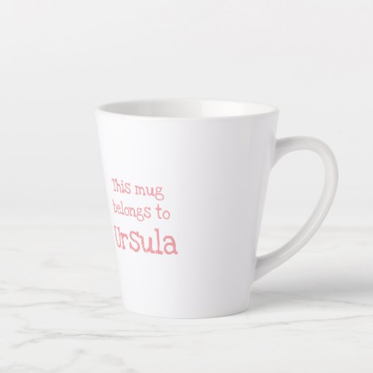 Dierlijke ABC U is bestemd voor eenhoornlatte mok (Rechts)