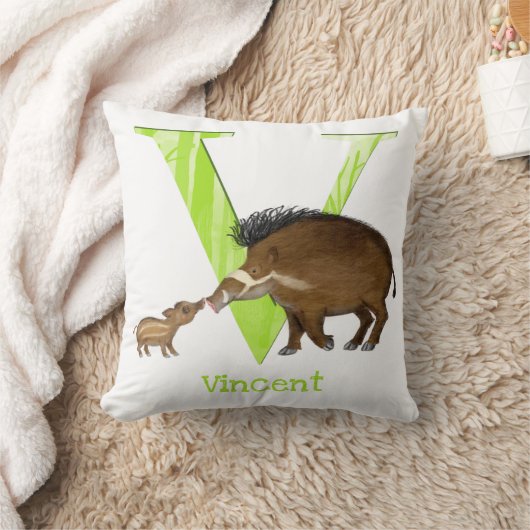 Dierlijke ABC V is bestemd voor het kussen van war (Deken)