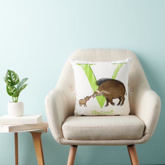 Dierlijke ABC V is bestemd voor het kussen van war (Stoel)