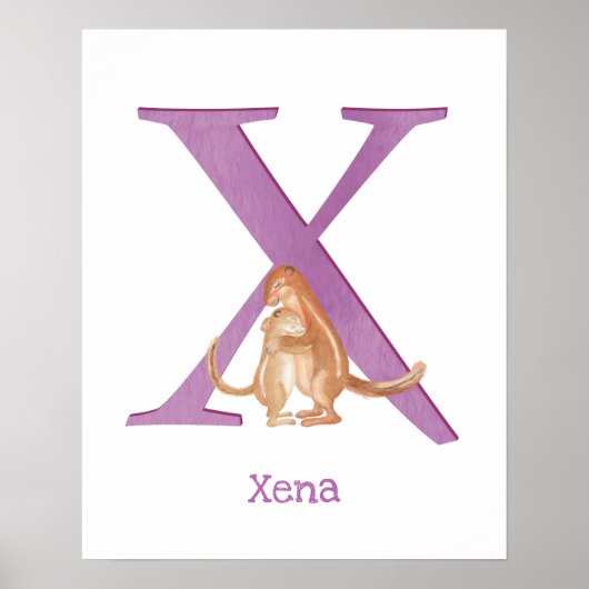 Dierlijke ABC X is bestemd voor extra druk Poster (Voorkant)