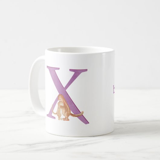 Dierlijke ABC X is bestemd voor xerus mok (Voorkant links)