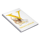 Dierlijke ABC Y is bestemd voor notitieboek van ya (Rechterzijde)