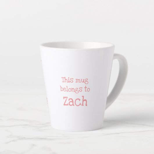 Dierlijke ABC Z is bestemd voor zebra latente mok (Rechterhoek)