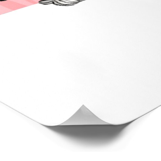 Dierlijke ABC Z is bestemd voor zebraafdrukken Poster (Hoek)