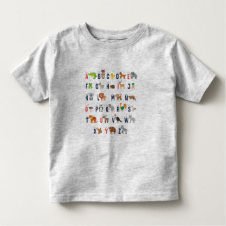 Dierlijke ABC's - Alfabet Kinder Shirts