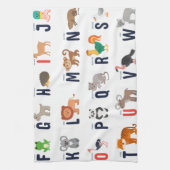 Dierlijke ABC's - Alfabet Theedoek (Verticaal)
