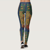 Dierlijke abstracte botanische illustratie leggings (Achterkant)