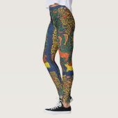 Dierlijke abstracte botanische illustratie leggings (Links)