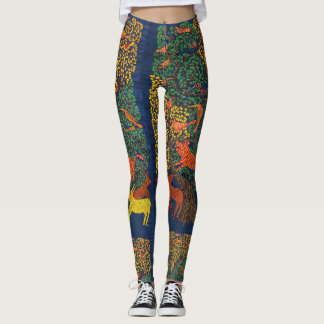 Dierlijke abstracte botanische illustratie leggings