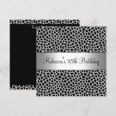 Dierlijke afdruk 35th Elegant Birthday Party Kaart (Voorkant / Achterkant)