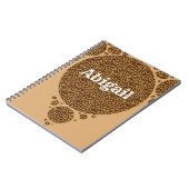 Dierlijke afdruk Bruine Aarde Tone Pattern Wilde C Notitieboek (Linkerzijde)