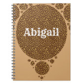 Dierlijke afdruk Bruine Aarde Tone Pattern Wilde C Notitieboek (Voorkant)