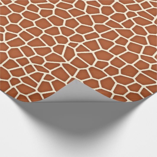 Dierlijke afdruk, Giraffe in de schaduw van koper  Cadeaupapier (Hoek)