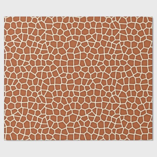 Dierlijke afdruk, Giraffe in de schaduw van koper  Cadeaupapier (Vlak)