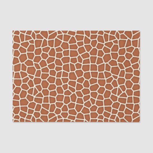 Dierlijke afdruk, Giraffe in de schaduw van koper  Tissuepapier (Voorkant)