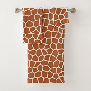 Dierlijke afdruk, Giraffe in koperbruin Bad Handdoek
