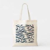 Dierlijke afdruk in de marine en waterverf tote bag (Achterkant)