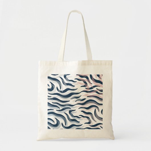 Dierlijke afdruk in de marine en waterverf tote bag (Voorkant)