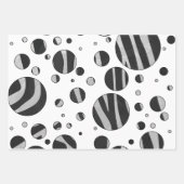 Dierlijke afdruk in zwart-wit inpakpapier vel (Voorkant 2)