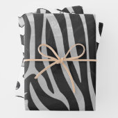 Dierlijke afdruk in zwart-wit inpakpapier vel (In situ)