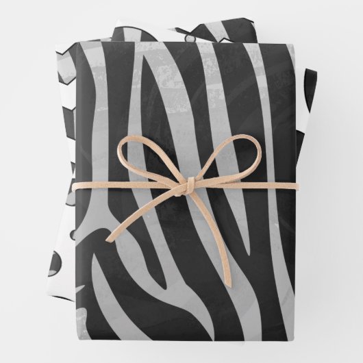 Dierlijke afdruk in zwart-wit inpakpapier vel (In situ)