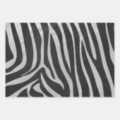 Dierlijke afdruk in zwart-wit inpakpapier vel (Voorkant)