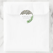 Dierlijke afdruk Laten we een Wilde Party halen Ronde Sticker (Tas)