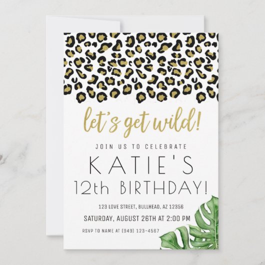 Dierlijke afdruk Laten we Wild Safari Oerwoud uitn Kaart (Voorkant)