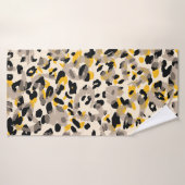 Dierlijke afdruk, leopardtextuur achtergrond badhanddoek (Badhanddoek)