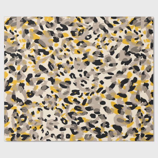 Dierlijke afdruk, leopardtextuur achtergrond cadeaupapier (Vlak)