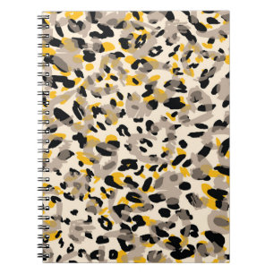 Dierlijke afdruk, leopardtextuur achtergrond notitieboek