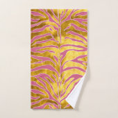 Dierlijke afdruk, tijgerstrepen in goud, zwart, wi bad handdoek (Handdoek)