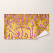 Dierlijke afdruk, tijgerstrepen in goud, zwart, wi bad handdoek (Handdoek)