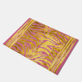 Dierlijke afdruk, tijgerstrepen in goud, zwart, wi deurmat (Schuin)