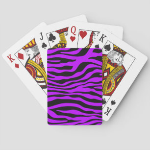 Dierlijke afdruk van Paarse zebrastripes Speelkaarten