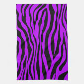 Dierlijke afdruk van Paarse zebrastripes Theedoek (Verticaal)