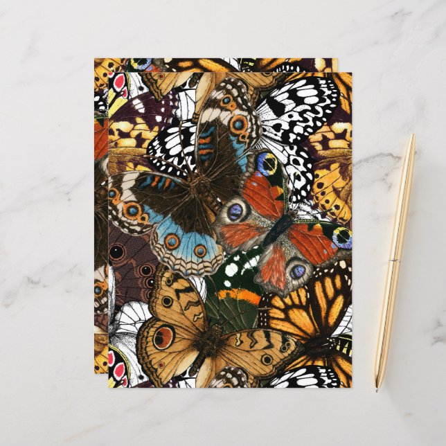 Dierlijke afdruk. Vliegvleugels. (Voorkant / Achterkant in situ)