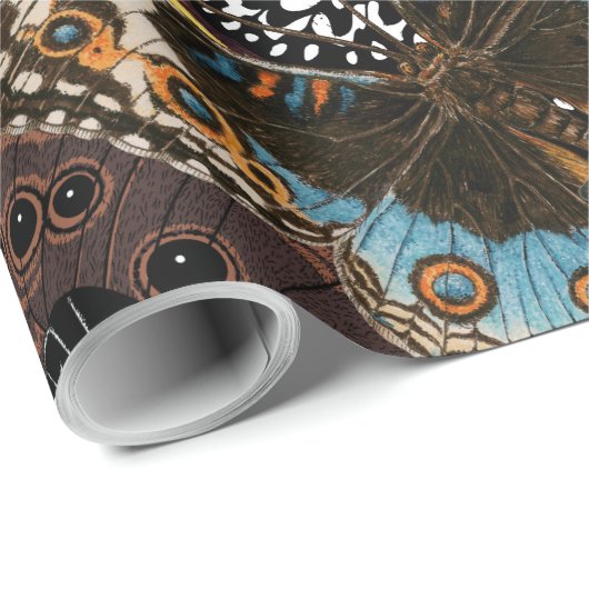 Dierlijke afdruk. Vliegvleugels. Cadeaupapier (Rol Hoek)