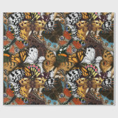 Dierlijke afdruk. Vliegvleugels. Cadeaupapier (Vlak)