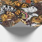 Dierlijke afdruk. Vliegvleugels. Cadeaupapier (Hoek)