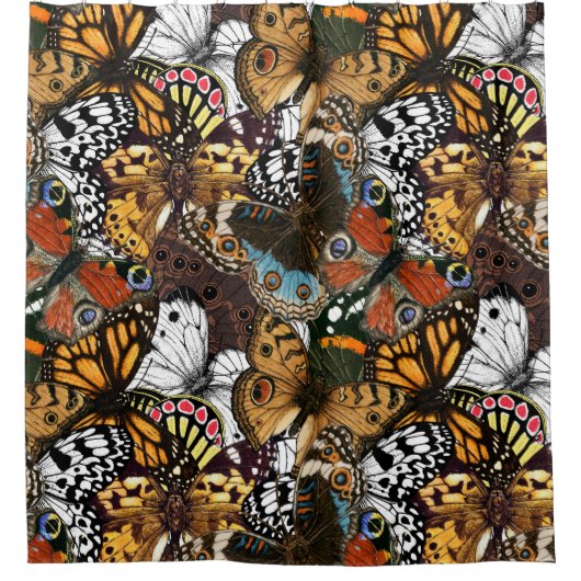 Dierlijke afdruk. Vliegvleugels. Douchegordijn (Voorkant)