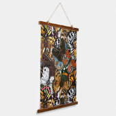 Dierlijke afdruk. Vliegvleugels. Hangend Wandkleed (Gebogen)