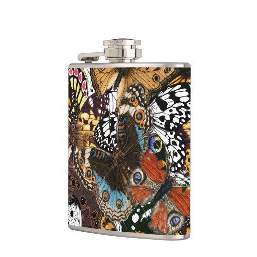 Dierlijke afdruk. Vliegvleugels. Heupfles (Links)